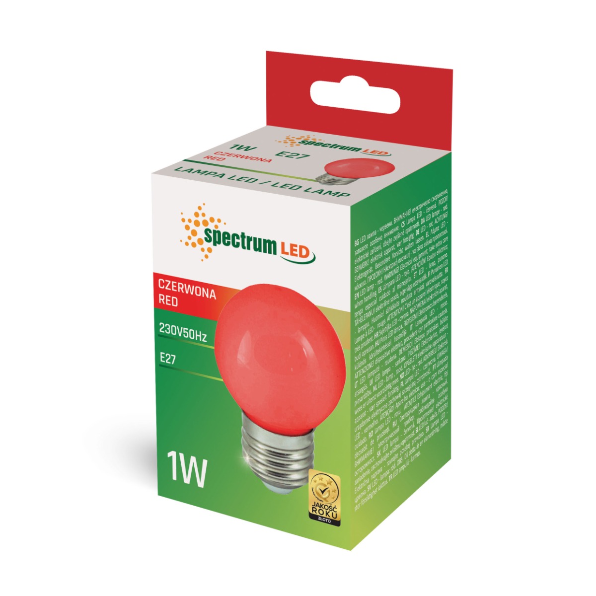 Ampoule LED rouge avec culot E27 1 Watt