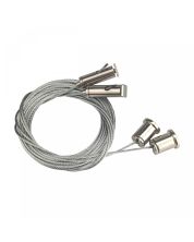 Kit de suspension universel à câble en acier galvanisé 8 m – Lot de 2 – Argent