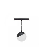 Suspension LED globe pour rail 5W CCT 48V Ø100 mm Noir