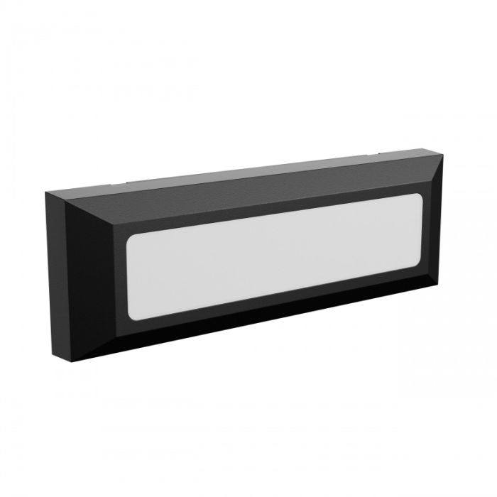 Applique murale extérieure LED 6 W, température de couleur 50 lm/W, IP54, noire