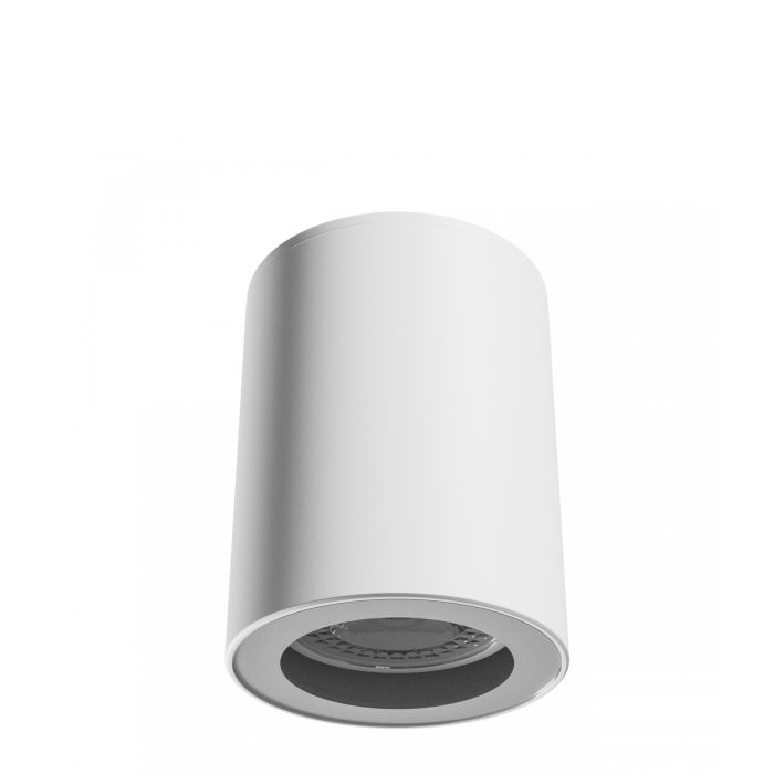 Spot en saillie GU10 – rond – blanc – IP44 – 70×90 mm – sans ampoule