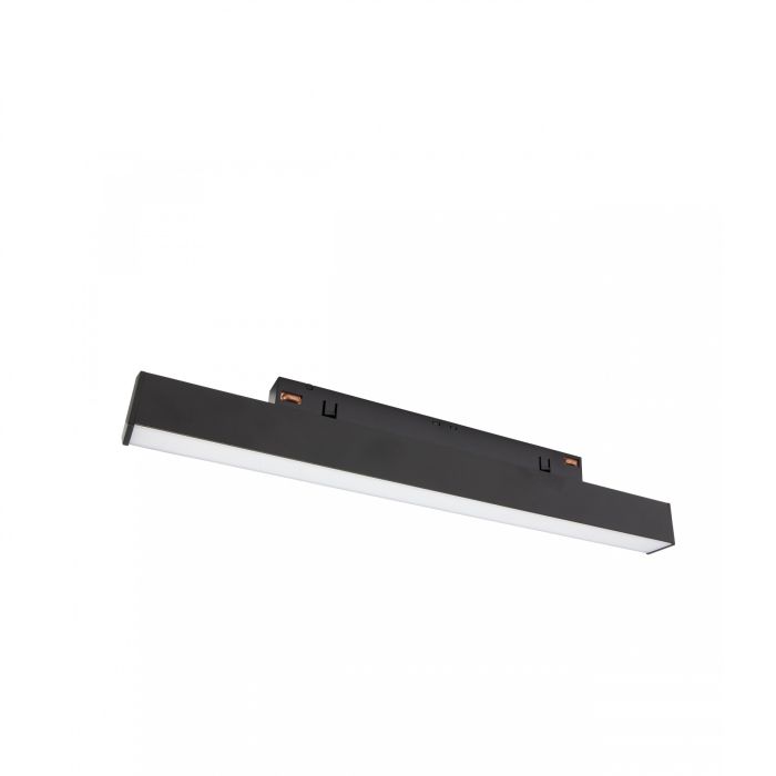 Luminaire sur rail LED allongé 8 W CCT 48 V 304 mm, dimmable, noir