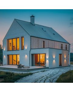 Lampe de façade LED à éclairage indirect 15 W CCT IP65 Blanc