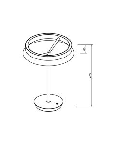 Lampe de table LED Ø33 cm | 24W | 2400 lumens | CRI90 | CCT 2700K-4000K | Noir