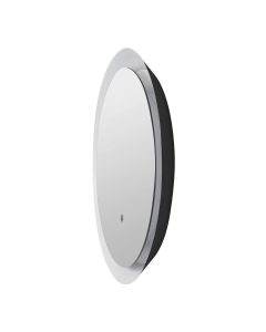 Miroir LED rond éclairé Ø60 cm | 20W | 2000 lumens | CRI90 | CCT 2700K-4000K | Noir