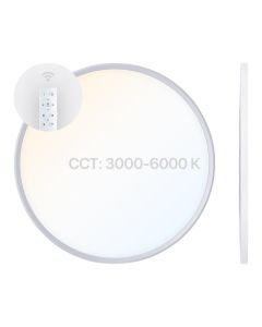 Panneau LED en Saillie Rond Ø60 cm | 40W | CCT Variable | 3000K-6000K | CRI90 | Télécommande