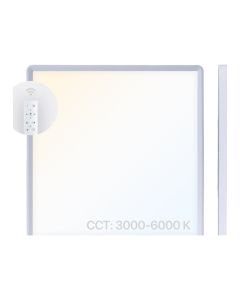 Panneau LED en Saillie 50x50 cm | 40W | CCT Variable | 3000K-6000K | CRI90 | Télécommande