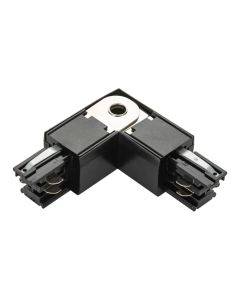 Connecteur L pour Rail Triphasé | Angle 90° | Gauche/Droite Réglable