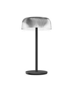 Lampe de table LED rechargeable d'extérieur – solaire + USB-C – blanc chaud – 200 lumens – IP44 – noir