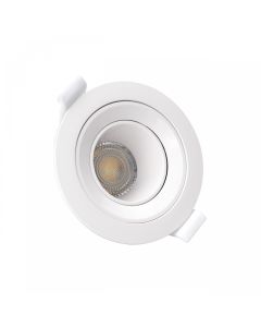 Spot encastré GU10 – rond – blanc – orientable – IP20 – Ø86×34 mm – sans ampoule