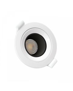 Spot encastré GU10 – rond – noir – orientable – IP20 – Ø86×34 mm – sans ampoule