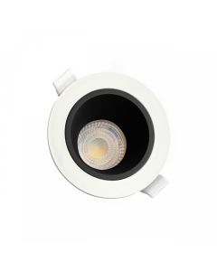 Spot encastré GU10 – rond – blanc/noir – anti-éblouissement – IP20 – Ø95×46 mm – sans ampoule