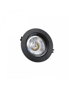 Spot en saillie AR111 GU10 – rond – noir – IP20 – Ø165×41 mm – sans ampoule