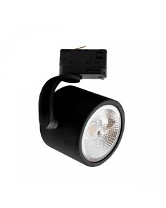 Projecteur sur rail triphasé GU10 noir – 120×160 mm