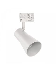 Projecteur sur rail triphasé GU10 blanc – 80×140×180 mm
