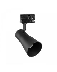 Projecteur sur rail triphasé GU10 noir – 80×140×180 mm