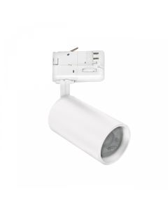 Projecteur sur rail triphasé GU10 blanc – 57×101×169 mm