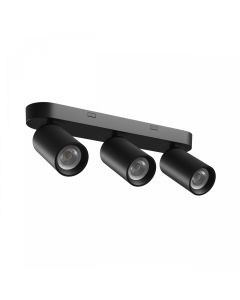 Spot en saillie GU10 3 têtes – noir – IP20 – 350×70×135 mm – sans ampoule