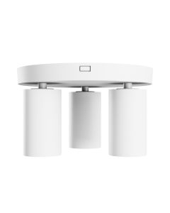 Spot en saillie GU10 3 têtes – rond – blanc – IP20 – 220×134 mm – sans ampoule