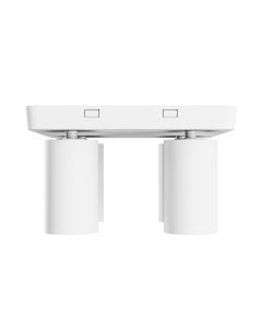 Spot en saillie GU10 4 têtes – carré – blanc – IP20 – 220×220×134 mm – sans ampoule