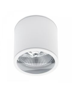 Spot en saillie AR111 GU10 – rond – blanc – IP44 – 118×114 mm – sans ampoule
