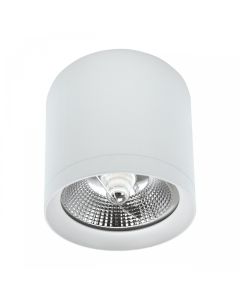 Spot en saillie AR111 GU10 – rond – blanc – anti-éblouissement – IP20 – 118×110 mm – sans ampoule