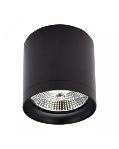 Spot en saillie AR111 GU10 – rond – noir – anti-éblouissement – IP20 – 118×110 mm – sans ampoule