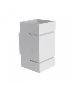 Applique murale G9 – carré – blanc – IP20 – 80×150 mm – sans ampoule