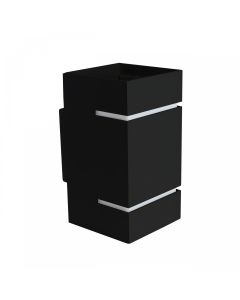 Applique murale G9 – carré – noir – IP20 – 80×150 mm – sans ampoule