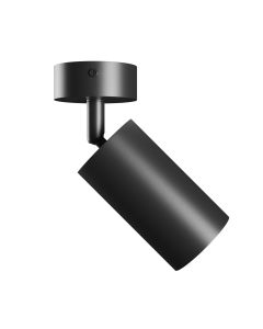 Applique murale GU10 – rond – noir – IP20 – 55×100×165 mm – sans ampoule