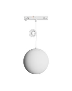 Suspension LED globe pour rail étroit 7W K3000 48V Ø100 mm Blanc
