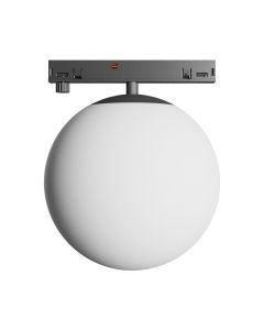 Luminaire globe LED pour rail étroit 7W K3000 48V Ø100 mm Noir
