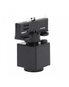 Adaptateur de rail triphasé mince avec connexion, noir