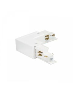 Connecteur de rail triphasé réglable à gauche blanc – DALI