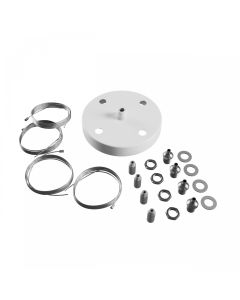 Kit de suspension à 4 câbles (1 m) pour plafonnier – blanc – Ø98×27 mm