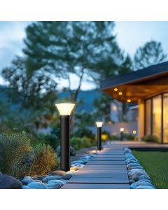 Éclairage de jardin LED 6W – noir – 210×765 mm