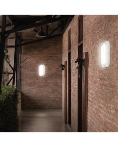 Plafonnier LED ovale 15 W CCT IP54 IK10 266×137 mm – blanc