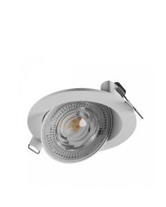 Spot LED encastrable rond orientable 6,5 W CCT IP20 Ø105 mm – découpe Ø90 mm – blanc