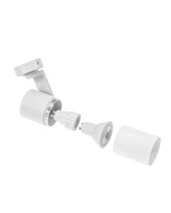 Spot en saillie GU10 – blanc – IP20 – 56×120×117 mm – sans ampoule