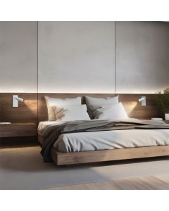 Applique murale avec interrupteur pour lampe LED MR11 – Fine – Blanc