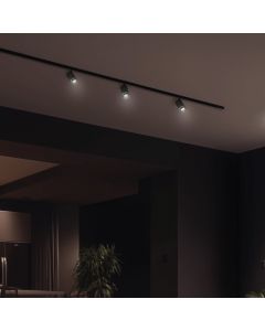 Projecteur sur rail triphasé GU10 noir – 60×101×169 mm