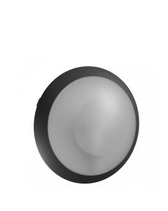 Plafonnier E27 – rond – noir – IP65 IK08 – Ø300×90 mm – sans ampoule