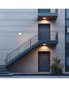 Plafonnier E27 – rond – noir – avec détecteur de mouvement – IP65 IK08 – Ø300×90 mm – sans ampoule