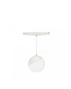 Suspension LED sphérique pour rail 5W CCT 48V Ø100 mm Blanc