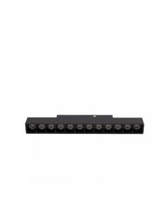 Grille LED pour rail 12W K2700 48V 220 mm Noir