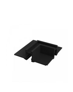 Raccord en L pour rail étroit sans rebord 48V Noir