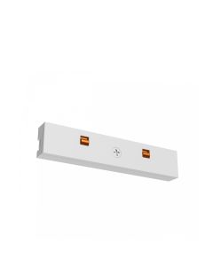 Coupleur électrique droit pour rail étroit 48V Blanc