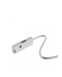 Raccordement électrique pour rail étroit 48 V, câble de 2000 mm, blanc