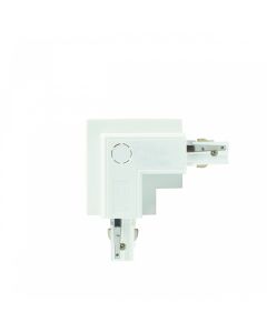 Connecteur de rail 3 phases droit blanc