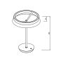 Lampe de table LED Ø33 cm | 24W | 2400 lumens | CRI90 | CCT 2700K-4000K | Noir – photo 2